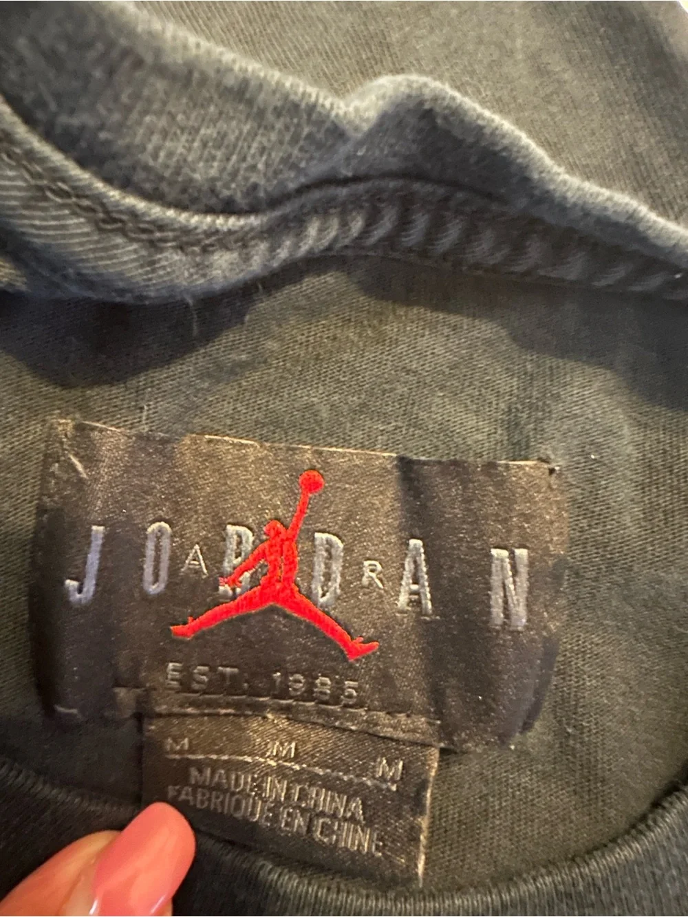 Mens Jordan Black Graphic Logo T-Shirt size M